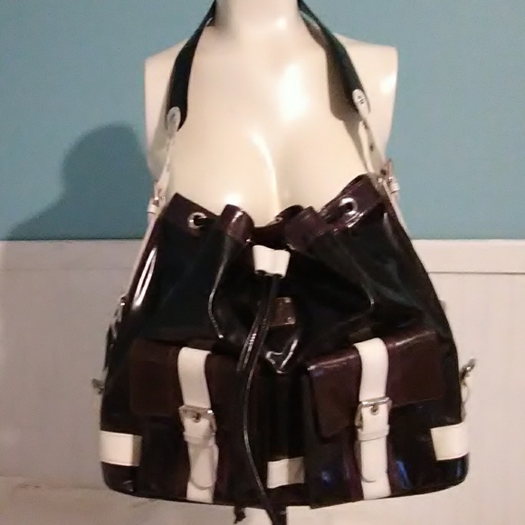 MCM Handbags - FINAL SALE MCM Vernis Patent Leather Drawstring